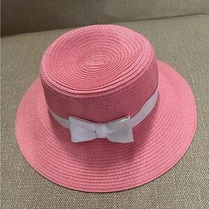 Janie & Jack Pink Kids Hat with White Bow‎